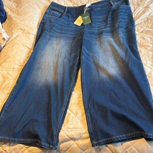 HALARA Women's Flare & Wide Leg Jeans - Dark Blue